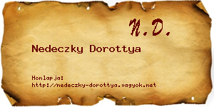 Nedeczky Dorottya névjegykártya